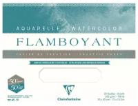 Бумага для акварели Clairefontaine Бумага для акварели "Flamboyant" 31х41см 300 г/м2, 20л, экстра-торшон, Clairefontaine, склейка