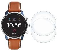 Стекло защитное гибридное Krutoff для смарт часов Fossil Q Explorist HR FTW4016 2 шт