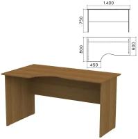 Стол письменный канц эргономичный, 1400х800х750 мм, левый, цвет орех пирамидальный (СК36.9)