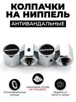 Хавал антавандальные колпачки на ниппель цвет Хром, для шин, колес