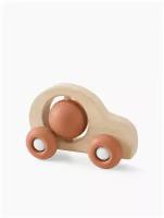 Прорезыватель Happy Baby Silicone teether wooden car, 20038, DARK ORANGE