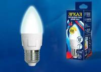 Светодиодная лампа свеча Белый дневной 7W UL-00004295 LED-C37 7W/4000K/E27/FR/DIM PLP01WH Диммируемая Яркая