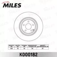 Диск тормозной MERCEDES W220 320-500 / C215 500-600 передний D=330мм. K000182 MILES K000182