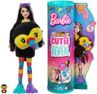 Barbie Cutie Reveal Dschungel Serie Puppe - Tukan