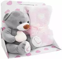 Плед Uviton Bear with heart 0079/01 100x75 см розовый