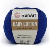 Пряжа YarnArt Baby cotton василек (456), 50%хлопок/50%акрил, 165м, 50г, 1шт