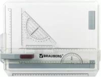 Доска чертежная А4, 370х295 мм, с рейсшиной и треугольником, BRAUBERG, 210535