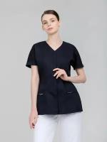 Блуза медицинская женская Cameo 8-1438[k], цвет Черный уголь, размер 52, рост 170