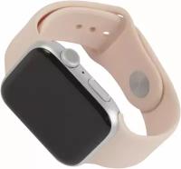Ремешок для Apple watch 38 - 40 mm Series 3,4,5, SE,6/Силиконовый ремешок для smart watch/Браслет для смарт часов Эппл, песочный