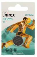 Mirex Батарейка литиевая Mirex, CR1620-1BL, 3В, блистер, 1 шт