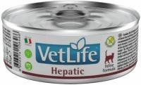 Корм влажный Farmina Vet Life Cat Hepatic, для кошек, при заболевании печени, с курицей 510г ( 85г x 6 шт. )