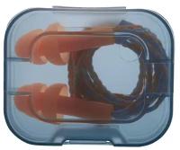 Противошумные вкладыши ( беруши ) UVEX™ Виспер Оранжевые ( Whisper Orange ) арт. 2111.237 со шнурком и кейсом для хранения / 3 пары