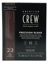 AMERICAN CREW Precision Blend, Камуфляж для седых волос, Темный натуральный 2/3, 3*40мл