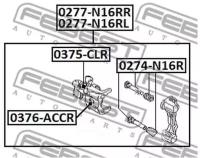 Суппорт тормозной задний левый, 0277N16RL FEBEST 0277-N16RL