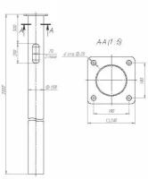 Закладная деталь фундамента ЗДФ-0,159-2,0 (К240-180-4х25)-02 для опор 8,9,10 метров В00000210 Пересвет