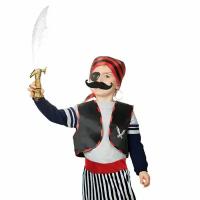 Набор пирата Страна Карнавалия "Карамба", жилет, бандана, сабля, усы, наглазник, клипса, рост 98-110 см
