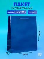 Доступные Радости Пакет ламинированный «Синий», ML 23 х 27 х 8 см