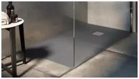 Душевой Поддон 100/90 Тёмно Серый Из Искусственного Мрамора Ideal Stone Ral 7024(Графитовый Серый)