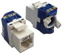 Вставка Keystone Tooless RJ-45, категория 6, белая, без инструмента, LANMASTER LAN-TK45U6/180-WH