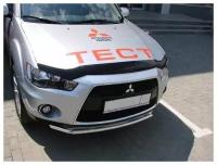 Дефлектор капота длинный черный для Mitsubishi Outlander 2009-2013