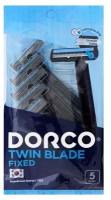 Станок для бритья Dorco Twin Blade одноразовый с увлажняющей полоской и плавающей головкой 2 лезвия 5 шт