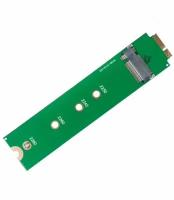 Adapter / Адаптер SSD - M.2(NGFF) SSD для Apple MacBook Air 11 13 A1370 A1369, Late 2010 Mid 2011 (зеленый) (6+12Pin) big