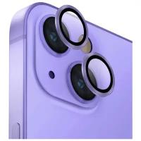 Защитное стекло Uniq Optix Camera Lens protector Aluminium (3 шт.) 0.25 мм для камеры iPhone 14/14 Plus, цвет Лавандовый (Lavender) (IP6.1-6.7M-LENSLAV)