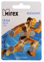 Батарейка алкалиновая Mirex, LR44, AG13, 1.5В, блистер, 6 шт 7894740