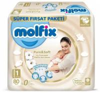 Подгузники детские на липучках MOLFIX PURE&SOFT