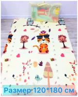 Складной двухсторонний коврик для малышей/развивающий коврик/ коврик для ползания/термоковрик детский