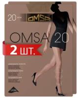 Колготки Omsa New, 20 den, 2 шт., размер 4/L/4-L, бежевый