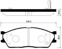 Колодки Тормозные Дисковые Передн Kia: Rio Sf 02-05 - Диски 13' HSB арт. HP1022