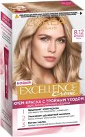 L'Oreal Paris Стойкая крем-краска для волос "Excellence", оттенок 8.12, Мистический блонд