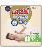 Подгузники GOO.N Premium, 2/S, 4-8 кг, 70 шт