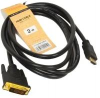 TV-COM кабели Кабель LCG135F-2M HDMI to DVI-D 19M -25M 2м, 2 фильтра