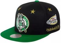 Бейсболка MITCHELL NESS арт. 6HSSDX19024-BCEBKGNKGA Boston Celtics NBA (черный / зеленый), размер ONE