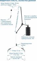 Фидерная снасть, монтаж рыболовный, оснастка донная №7 (кормушка для рыбалки, отвод, антизакручиватель)