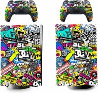 Набор наклеек Sticker bombing на игровую консоль Sony PlayStation 5 Digital Edition защитная