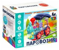 Bondibon ВВ5590 Игра развивающая пластиковая "паровозик" BABY YOU BONDIBON, подсветка, звук, движение, прозрачный корпус с шестеренками