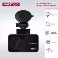 Видеорегистратор Prestigio 4K PCDVRR490GPS с CPL-антибликовым фильтром, WI-FI, ночной съёмкой, суперконденсатором