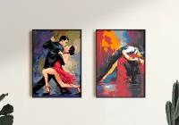 Набор плакатов "Танец" 2 шт. / Набор интерьерных постеров формата А2 (40х60 см) без рамы