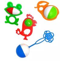 Подарочный набор развивающих погремушек для новорожденных "Играем вместе", 2С513