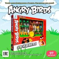 Детский игровой набор Злые Птички для девочек и мальчиков / игрушка Angry Birds развивающая с рогаткой, 97 шт