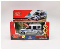 Машинка ТЕХНОПАРК Fiat Doblo, DOBLO-12SLPOL-SR, 12 см, серый