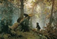 Картина Ивана Шишкина "Утро в сосновом лесу" 50х70