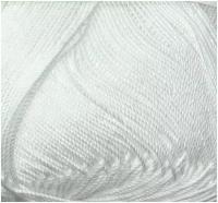 Пряжа Seam Анна 16 арт.372 белоснежный 100% мерсеризованный хлопок 100г 530м 5шт