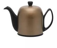 Чайник заварочный на 4 чашки Salam Mat Black 700 мл с бронзовой крышкой, фарфор, Guy Degrenne, Франция, 237414
