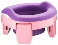 Дорожный горшок Roxy-Kids HandyPotty, розовый, с вкладкой для горшка