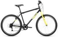 Велосипед ALTAIR MTB HT 26 1.0 (26" 7 ск. рост. 19") 2022, черный/желтый, RBK22AL26104