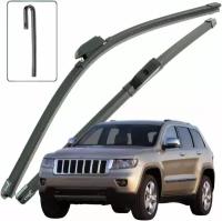 Дворники Jeep Grand Cherokee (4) WK2 Джип Гранд Чероки 2010 2011 2012 2013 Щетки стеклоочистителя бескаркасные 2шт, 550-530